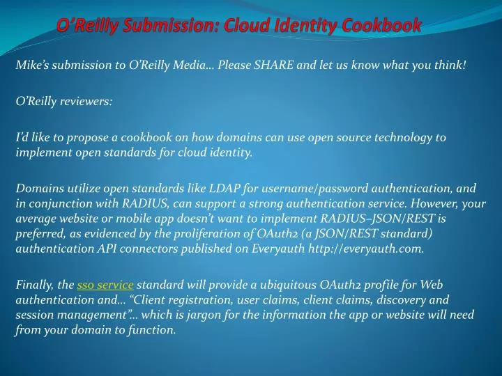 o reilly submission cloud identity cookbook