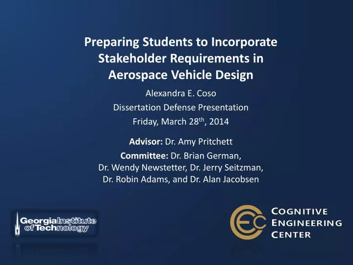 preparing students to incorporate stakeholder requirements in aerospace vehicle design