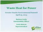 Waste Heat for Power - slide 1