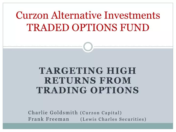 curzon alternative investments traded options fund