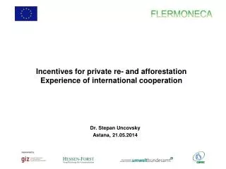 Incentives for private re- and afforestation Experience of international cooperation