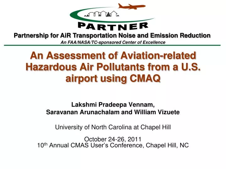 an assessment of aviation related hazardous air pollutants from a u s airport using cmaq