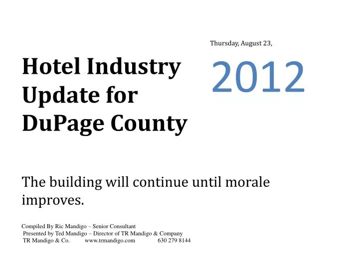 hotel industry update for dupage county