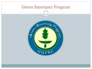 Green Sanctuary Program