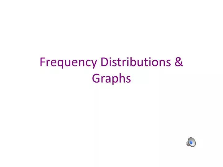 frequency distributions graphs