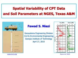 Fawad S. Niazi Geosystems Engineering Division Civil &amp; Environmental Engineering Georgia Institute of Technology Ap