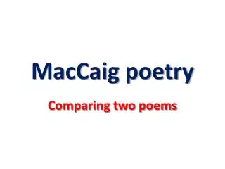 maccaig poetry