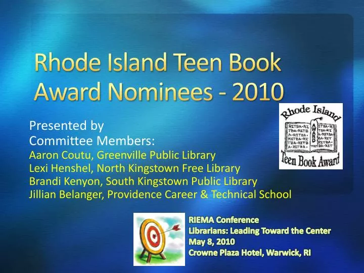 rhode island teen book award nominees 2010
