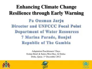 Enhancing Climate Change Resilience through Early Warning