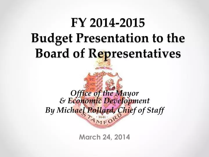 fy 2014 2015 budget presentation to the board of representatives