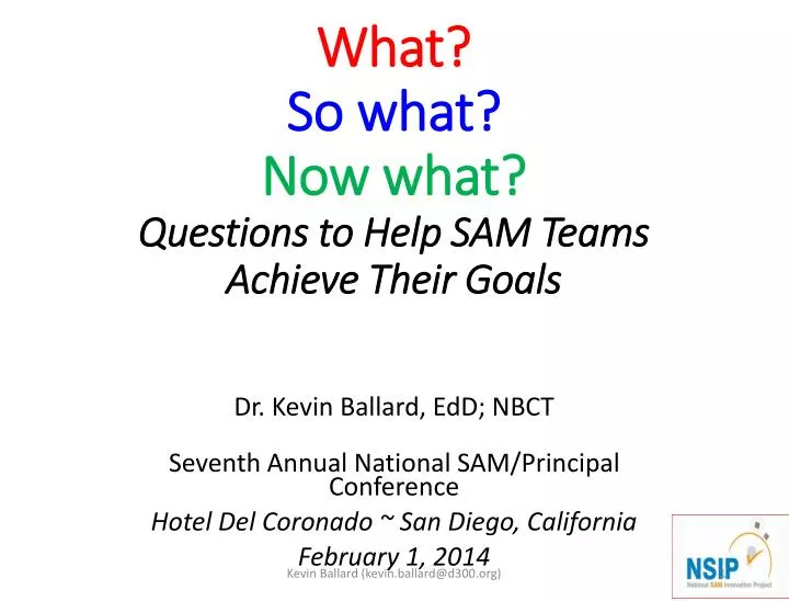 what so what now what questions to help sam teams achieve their goals