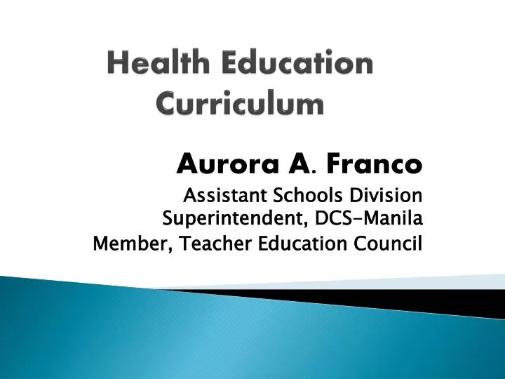 health education curriculum