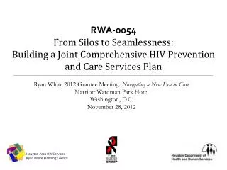 RWA-0054 From Silos to Seamlessness: Building a Joint Comprehensive HIV Prevention