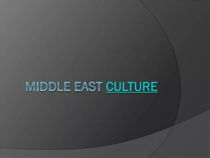 m i ddle east culture