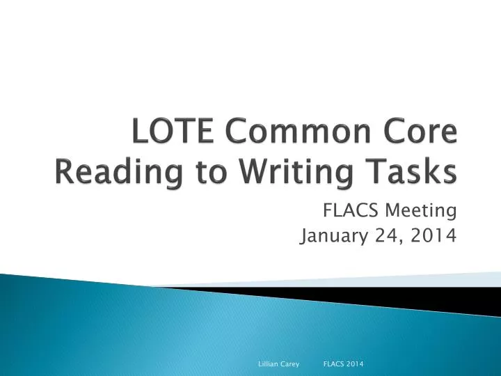 lote common core reading to writing tasks