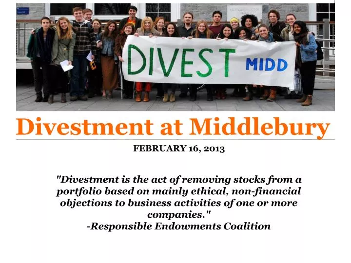 divestment at middlebury