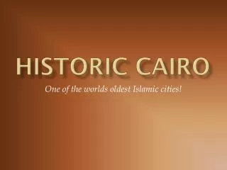 Historic Cairo