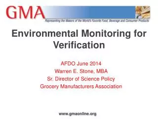 Environmental Monitoring for Verification