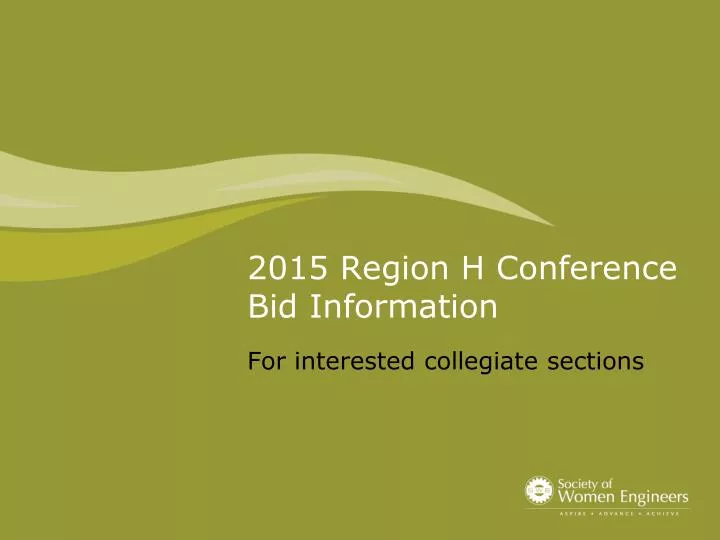 2015 region h conference bid information