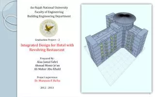 An-Najah National University Faculty of Engineering Building Engineering Department
