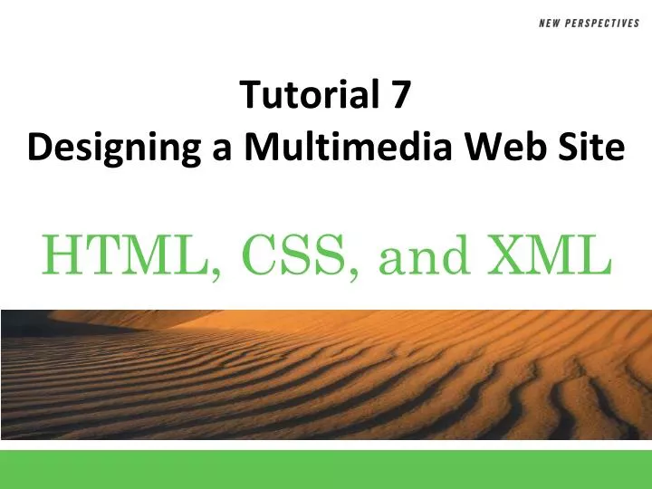 tutorial 7 designing a multimedia web site
