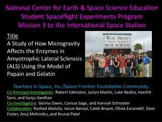 National Center for Earth &amp; Space Science Education Student Spaceflight Experiments Program Mission 3 to the Interna
