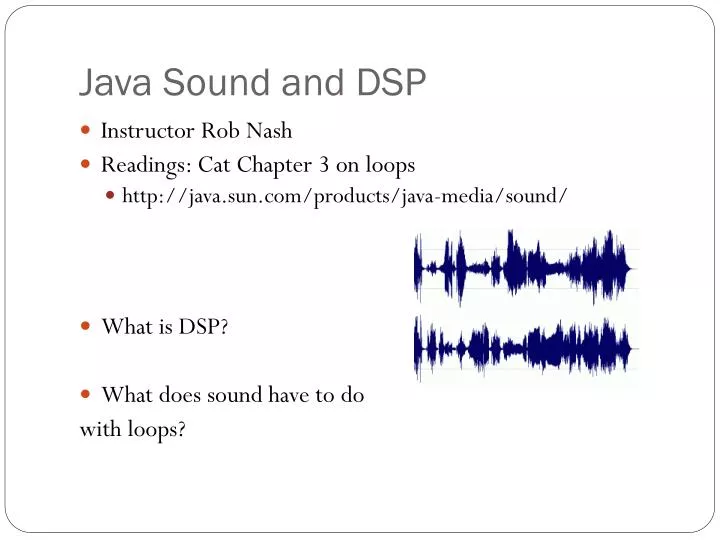 java sound and dsp