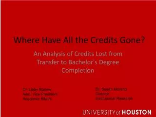 Where Have All the Credits Gone?