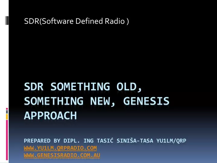 sdr software defined radio