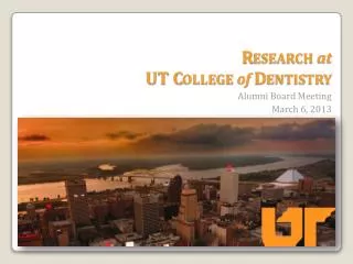 Research at UT College of Dentistry