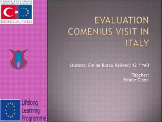 Evaluation comenius visit in italy