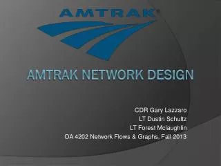 Amtrak Network Design