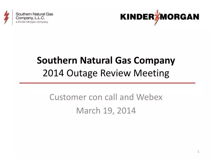 southern natural gas company 2014 outage review meeting