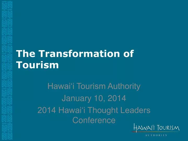 the transformation of tourism