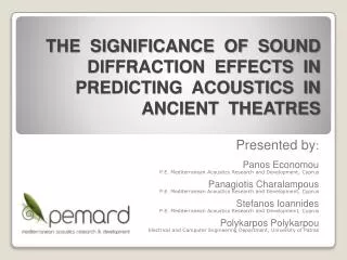 the significance of sound diffraction effects in predicting acoustics in ancient theatres