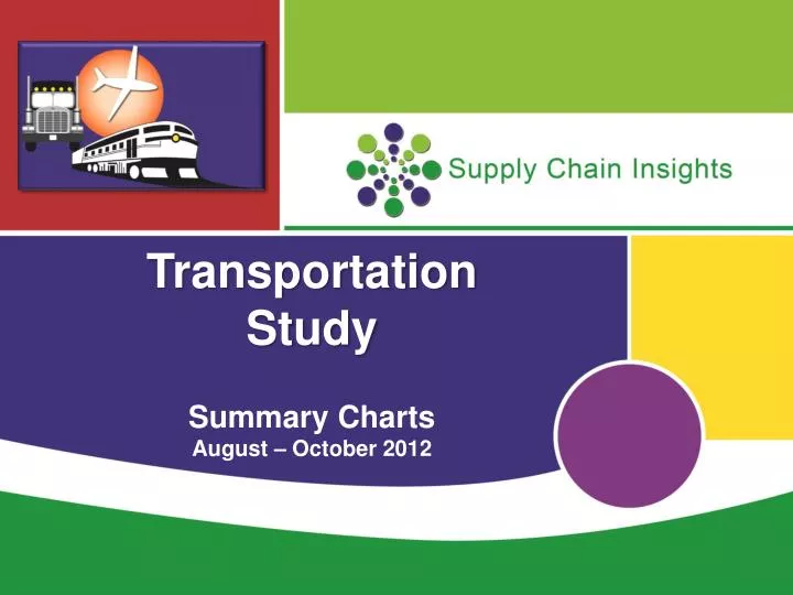 transportation study summary charts august october 2012