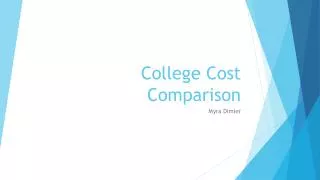 College Cost Comparison