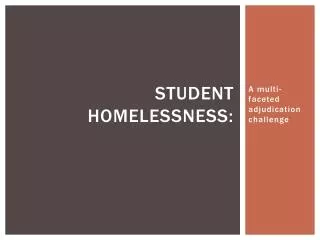 Student Homelessness: