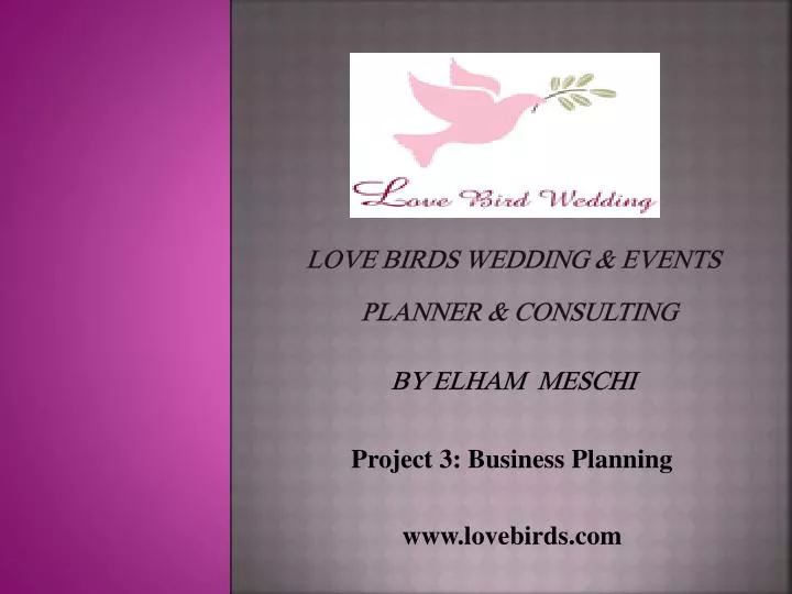 love birds wedding events planner consulting by elham meschi