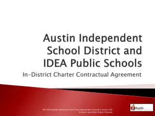 Austin Independent School District and IDEA Public Schools