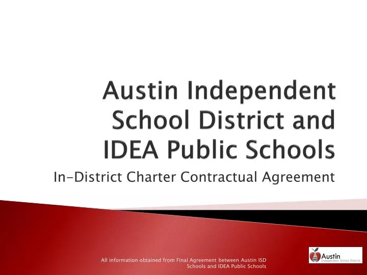 austin independent school district and idea public schools
