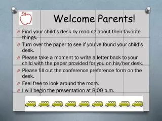 welcome parents