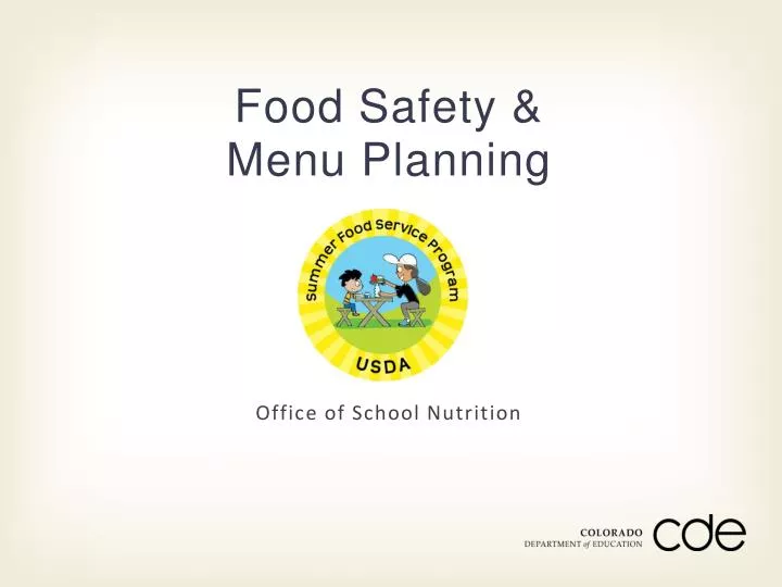 food safety menu planning