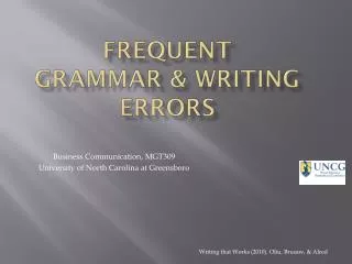Frequent Grammar &amp; Writing Errors