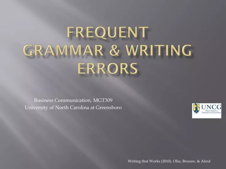 frequent grammar writing errors