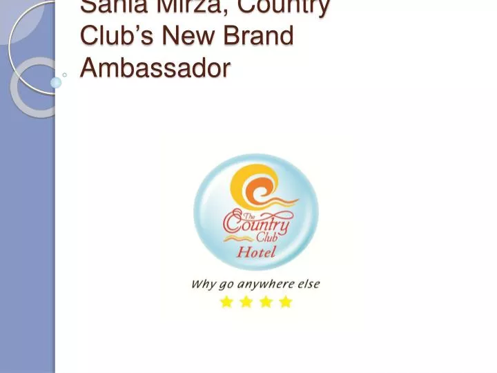 sania mirza country club s new brand ambassador
