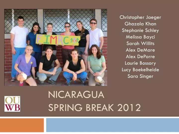nicaragua spring break 2012