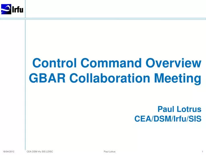 control command o verview gbar collaboration m eeting