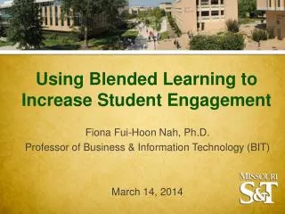 Using Blended Learning to Increase Student Engagement