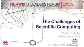 The Challenges of Scientific Computing
